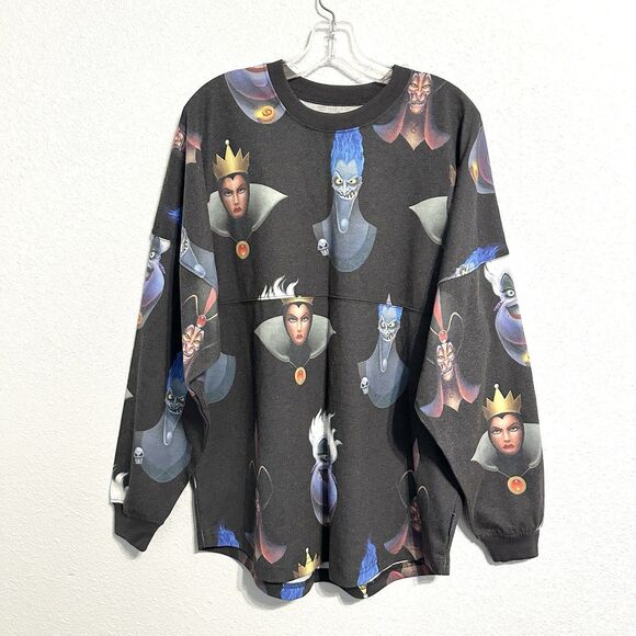 Disney Tops - Disney Villains Spirit Jersey Up To No Good Sweatshirt Size Medium Long Sleeve